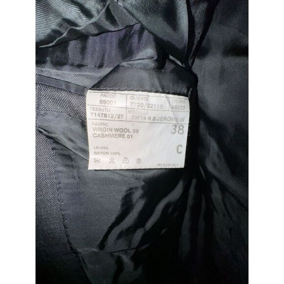 Ralph Lauren Blue Label Men's Wool Blazer Size 38 Dark Gray Made in Italy - Picture 4 of 7